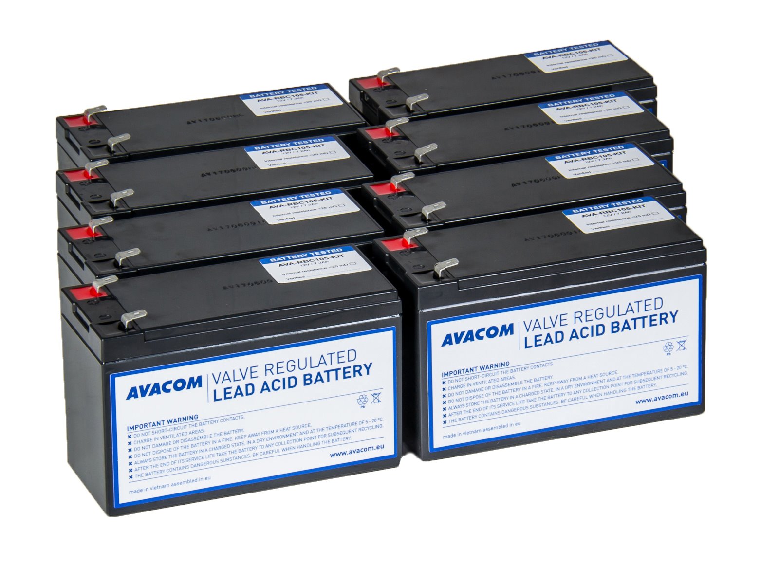 Avacom RBC105 bateriový kit pro renovaci (8ks baterií) - náhrada za APC