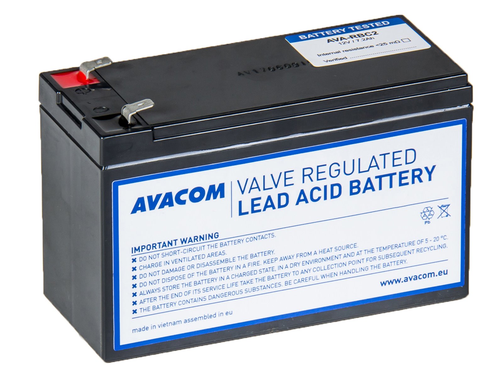 Avacom RBC2 - baterie pro UPS, náhrada za APC 