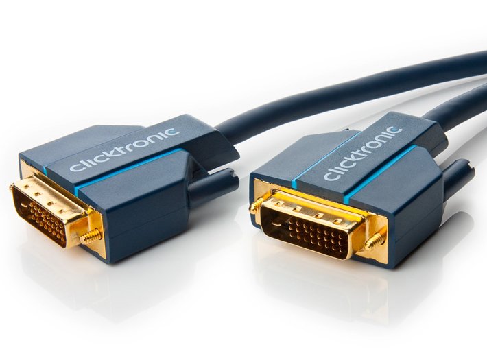 ClickTronic HQ OFC kabel 2m DVI-D(24+1) male <> DVI-D(24+1) male, Dual Link