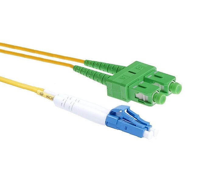 Masterlan optický patch kabel, LCupc/SCapc, Duplex, Singlemode 9/125, 2m