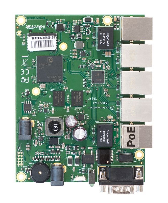 MikroTik RouterBOARD RB450Gx4, RouterOS L5, 5x GB LAN, 1GB RAM