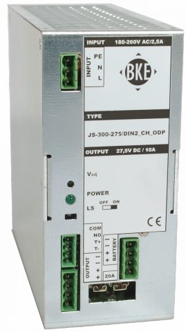 Napájecí zdroj/nabíječ na DIN lištu BKE JS-300-545/DIN2_CH_ODP 54,5 V, 300 W, 5 A, spínaný