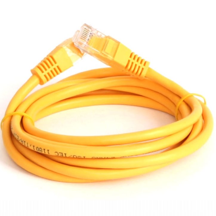 Patch kabel UTP CAT5E, 0,25m - žlutý