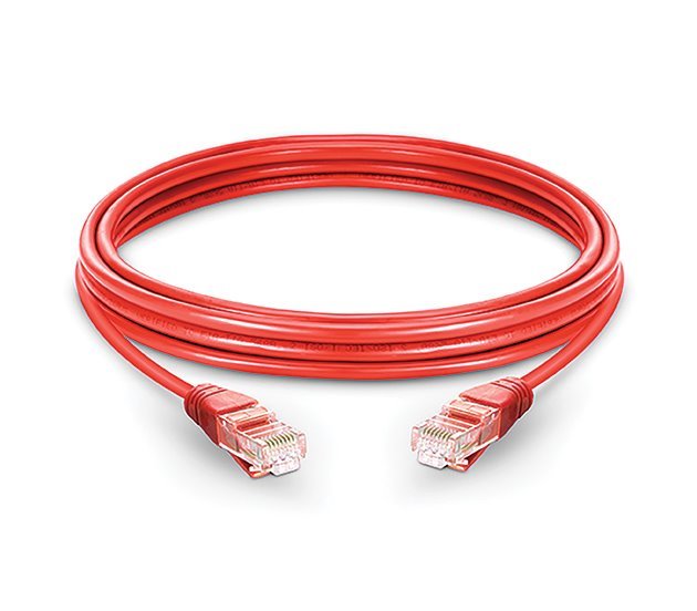 Patch kabel UTP CAT5E, 10m - červený