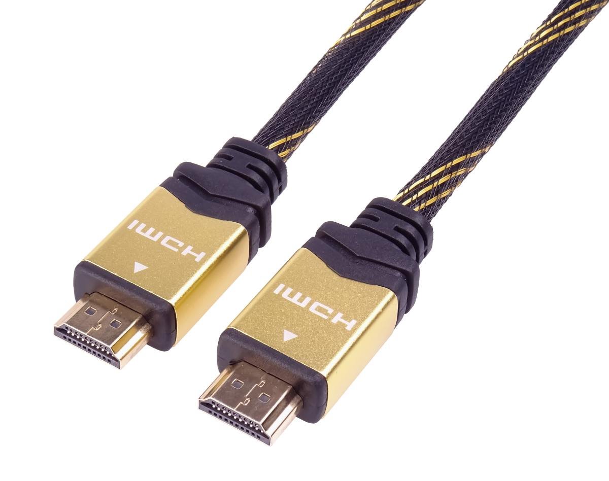 PremiumCord 5m HDMI 2.0b High Speed + Ethernet kabel HQ, zlacené konektory,