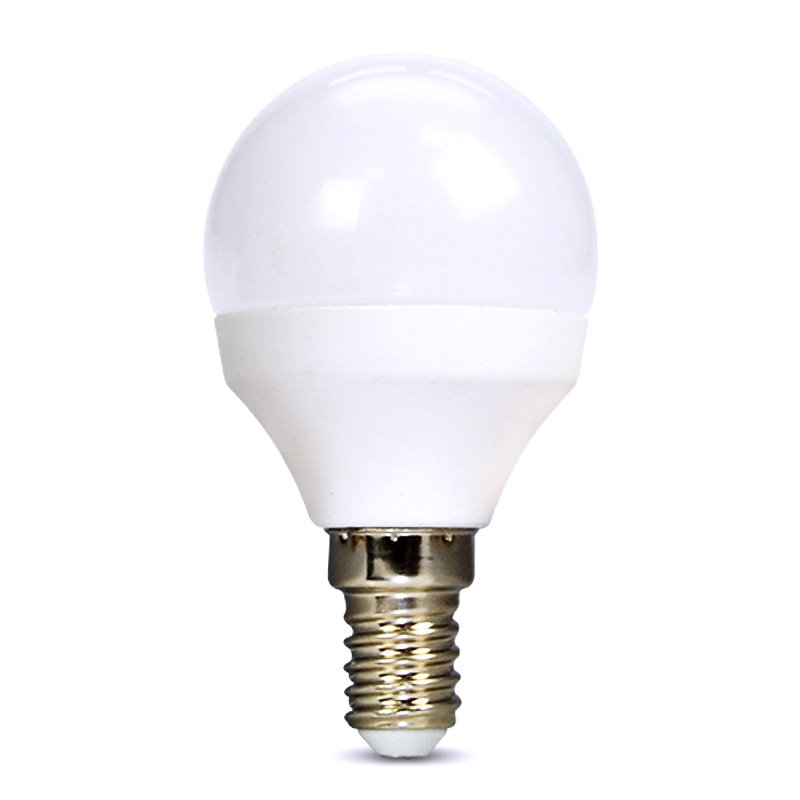 Solight LED žárovka WZ425-1, miniglobe, 8W, E14, 3000K, 720lm, bílé provedení