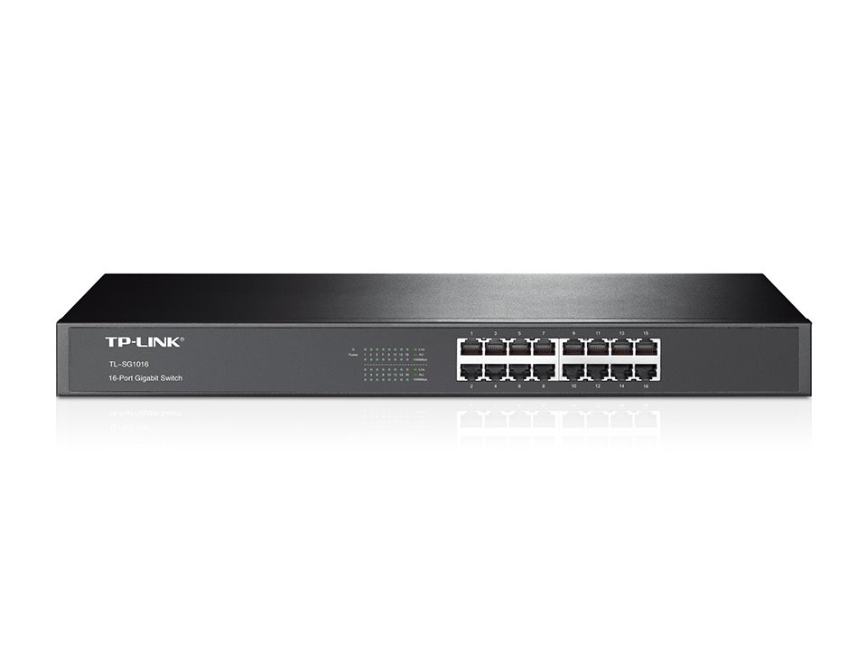TP-Link TL-SG1016 switch 16xTP 10/100/1000Mbps 19" rack