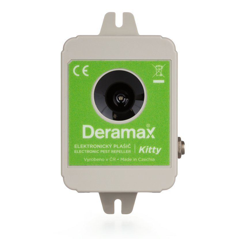 Ultrazvukový odpuzovač plašič koček, psů a divoké zvěře, DERAMAX KITTY