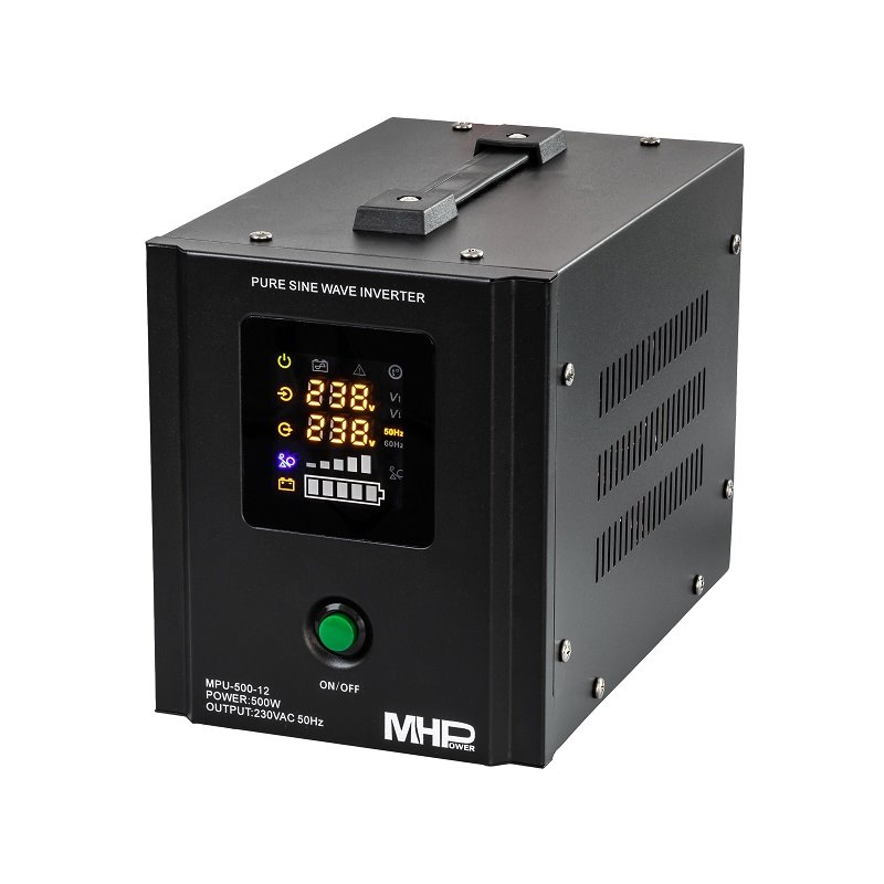 Záložní zdroj MHPower MPU-500-12 - POUŽITÉ, UPS, 500W, čistý sinus, 12V
