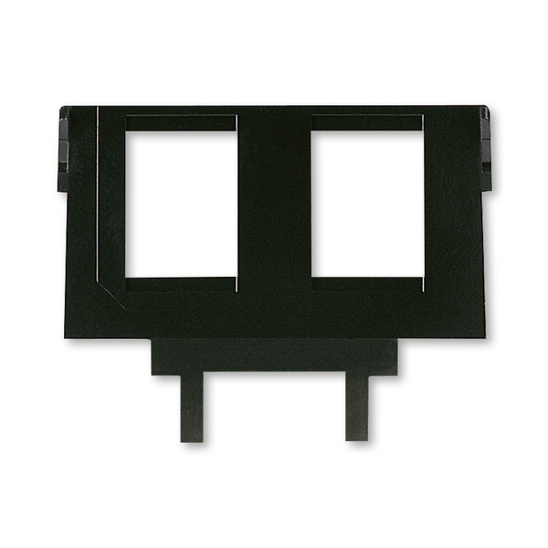 ABB 5014A-B1018 Nosná maska pro 2 komunikační zásuvky keystone, černá,