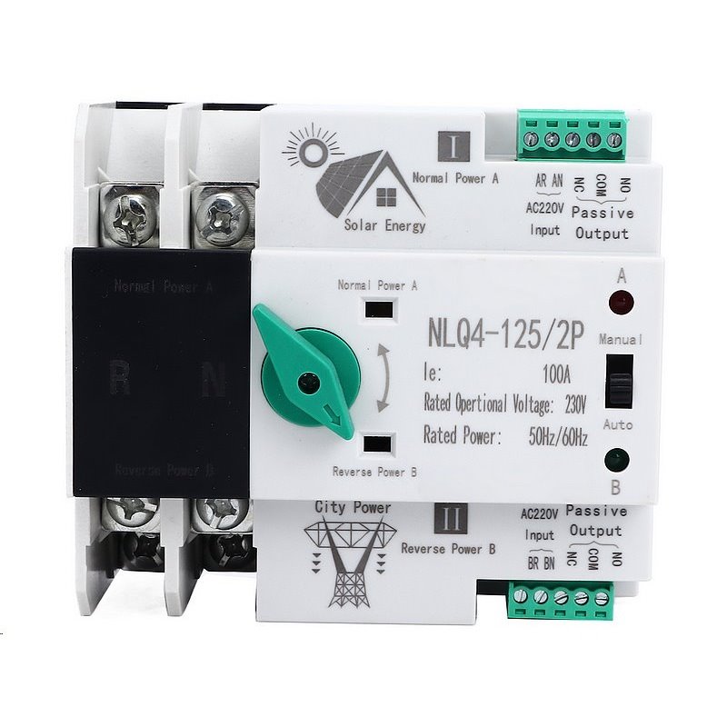 Automatický přepínač sítí - napájení 2P 230V 40A - NLQ4-125/2P pro FVE