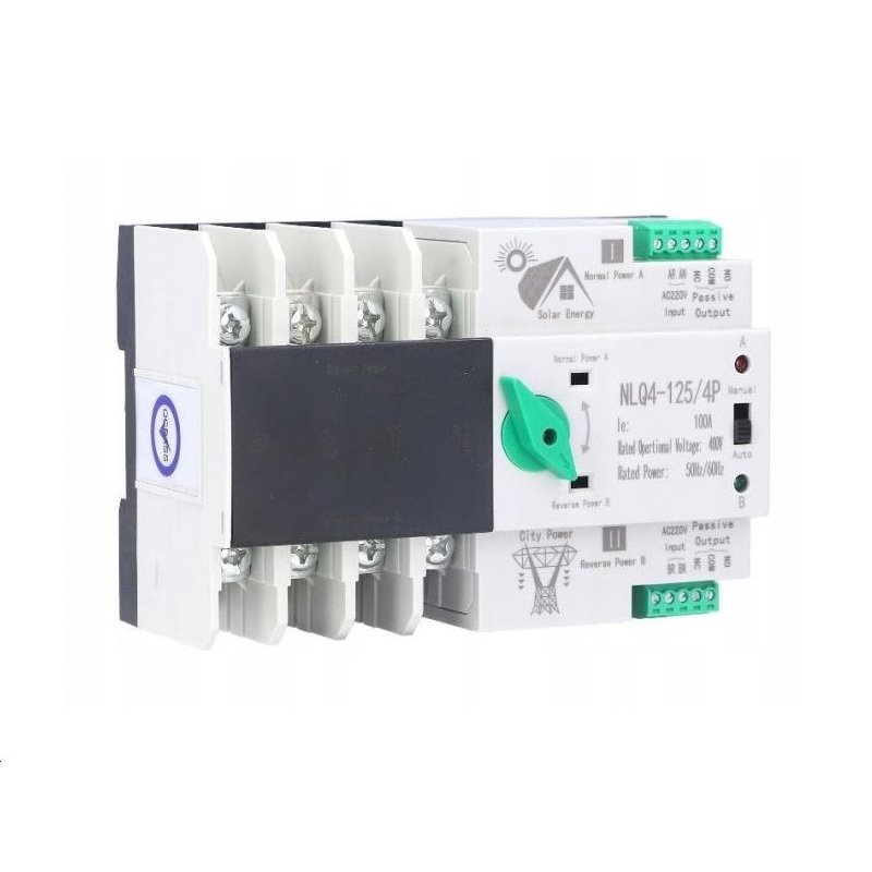 Automatický přepínač sítí - napájení 4P 400V 16A - NLQ4-125/4P pro FVE