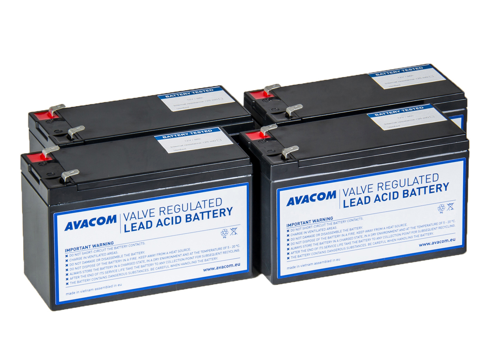 Avacom RBC107 bateriový kit pro renovaci (4ks baterií) - náhrada za APC
