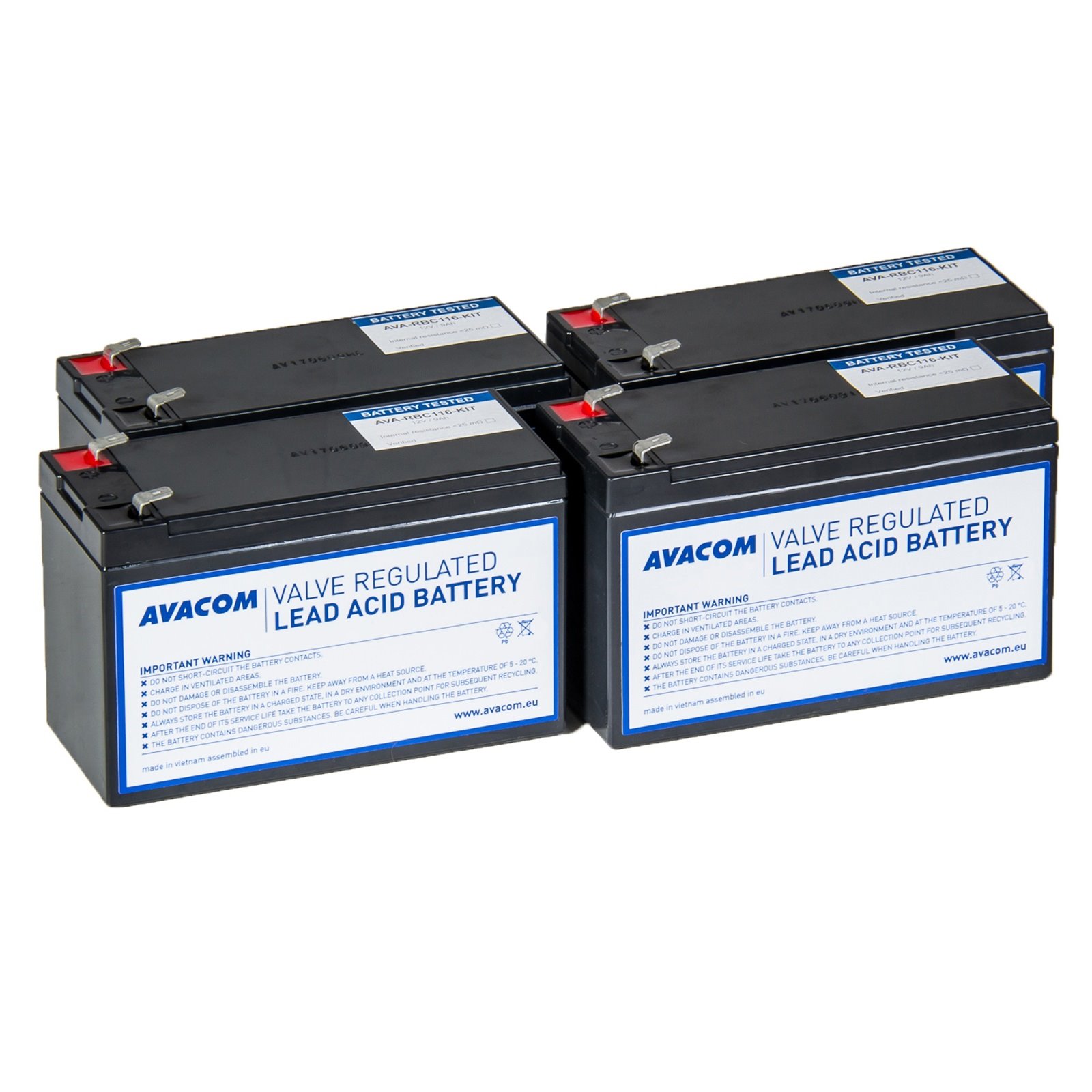 Avacom RBC116 bateriový kit pro renovaci (4ks baterií) - náhrada za APC