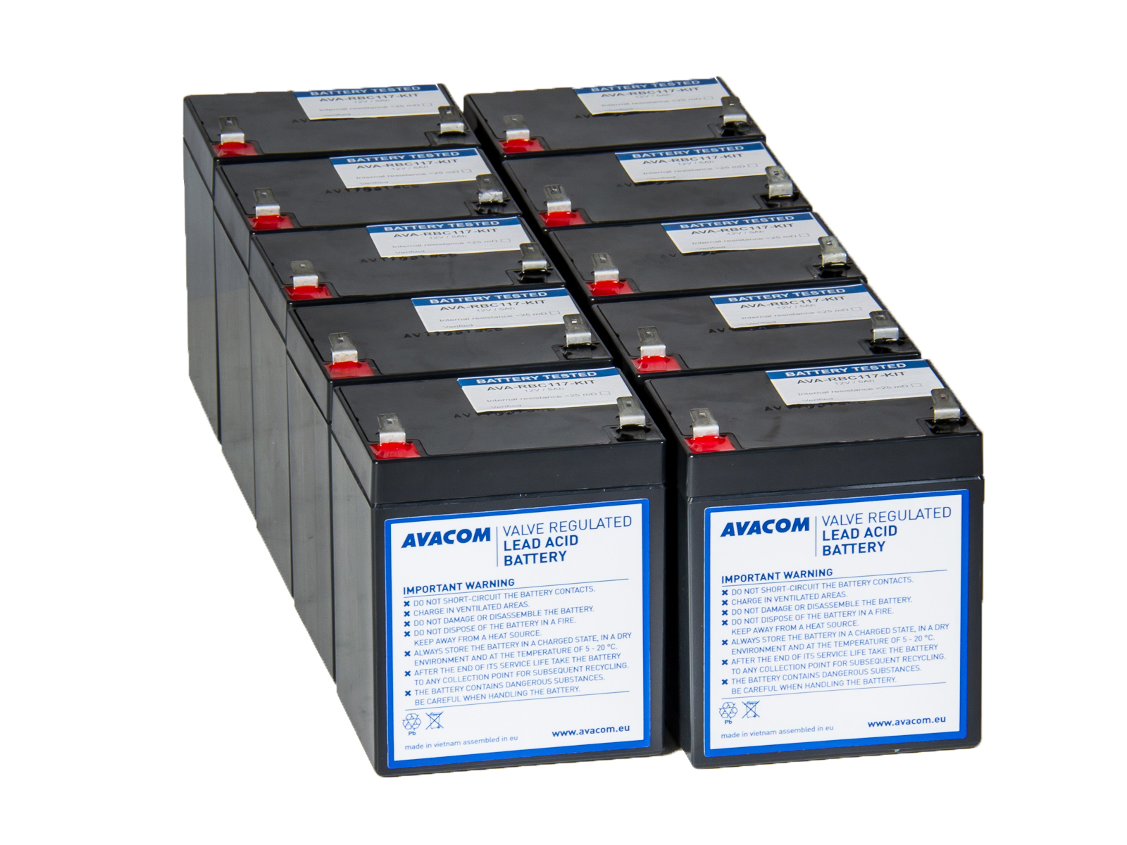 Avacom RBC117 bateriový kit pro renovaci (10ks baterií) - náhrada za APC