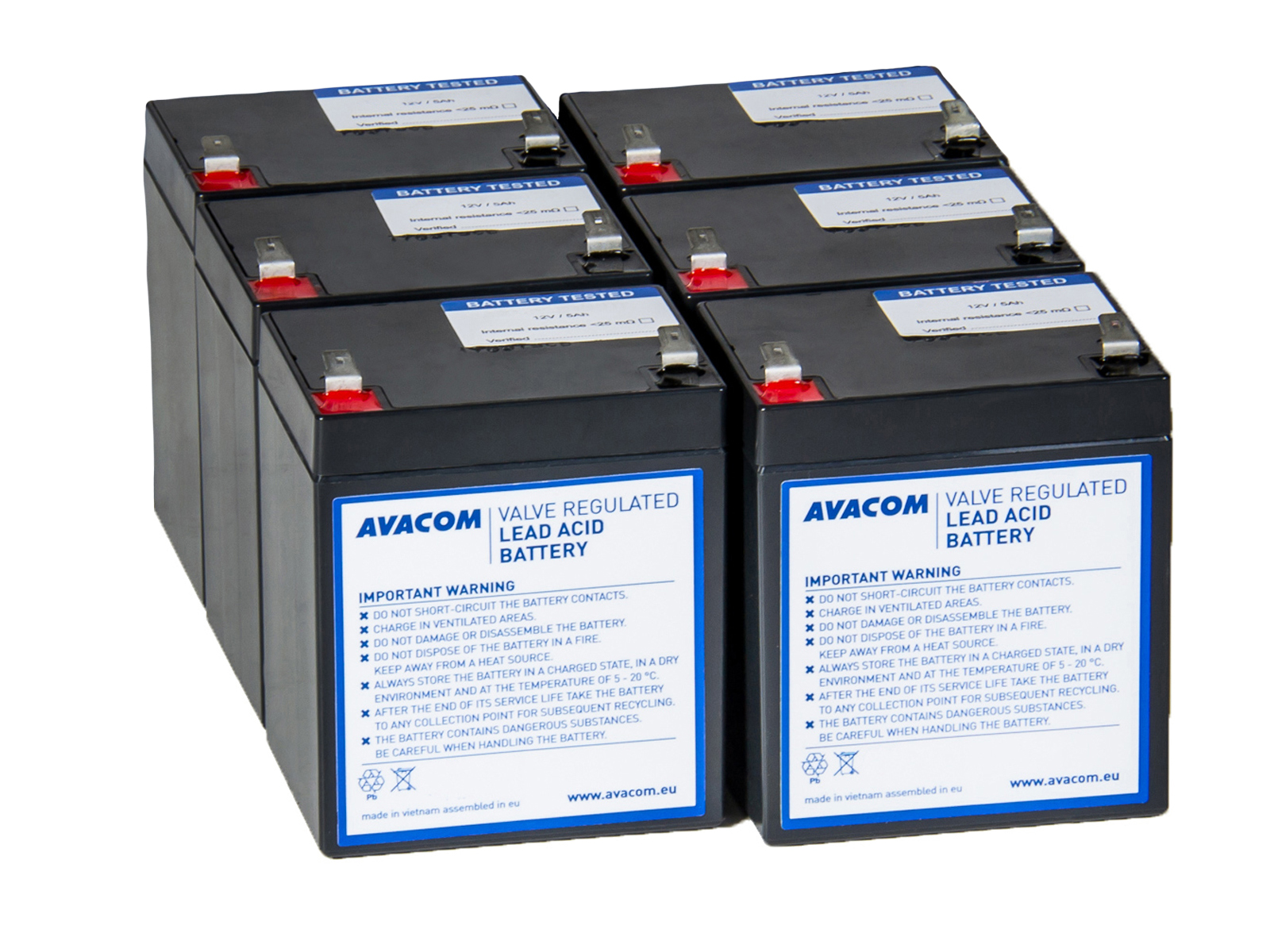 Avacom RBC141 bateriový kit pro renovaci (6ks baterií) - náhrada za APC