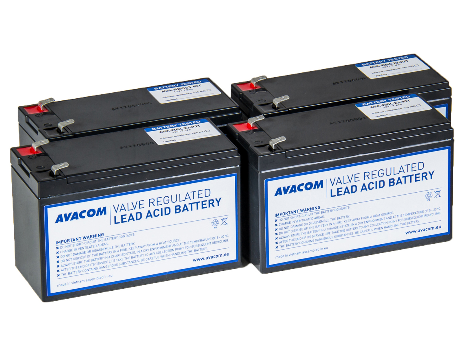 Avacom RBC23 bateriový kit pro renovaci (4ks baterií) - náhrada za APC