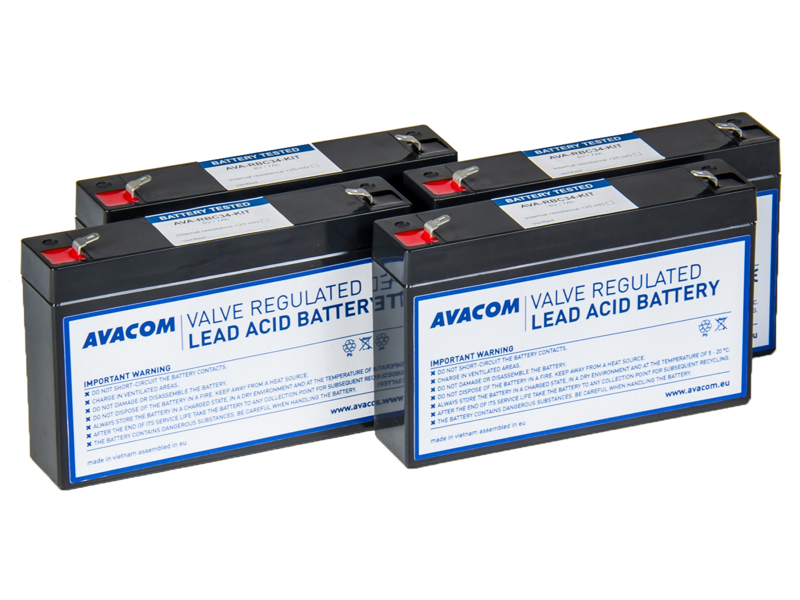 Avacom RBC34 bateriový kit pro renovaci (4ks baterií) - náhrada za APC