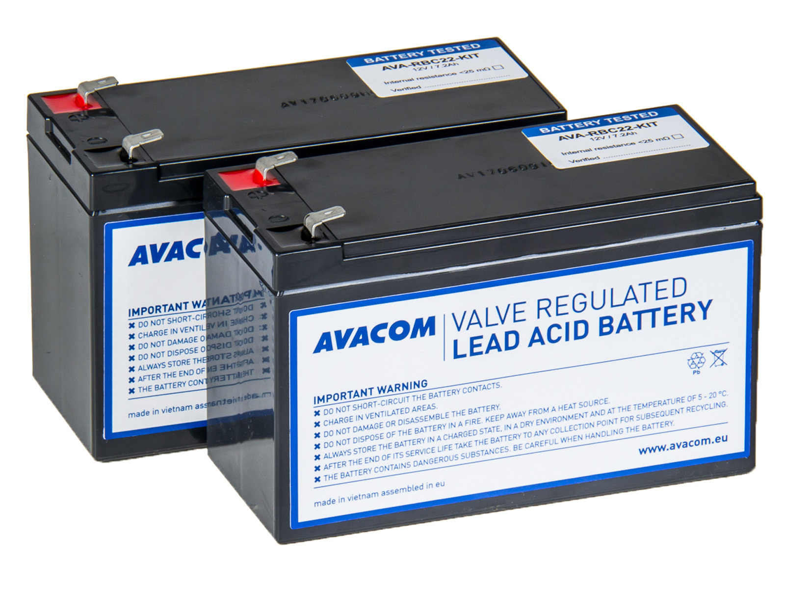 Baterie Avacom RBC22 bateriový kit pro renovaci (pouze akumulátory, 2ks) - neoriginální