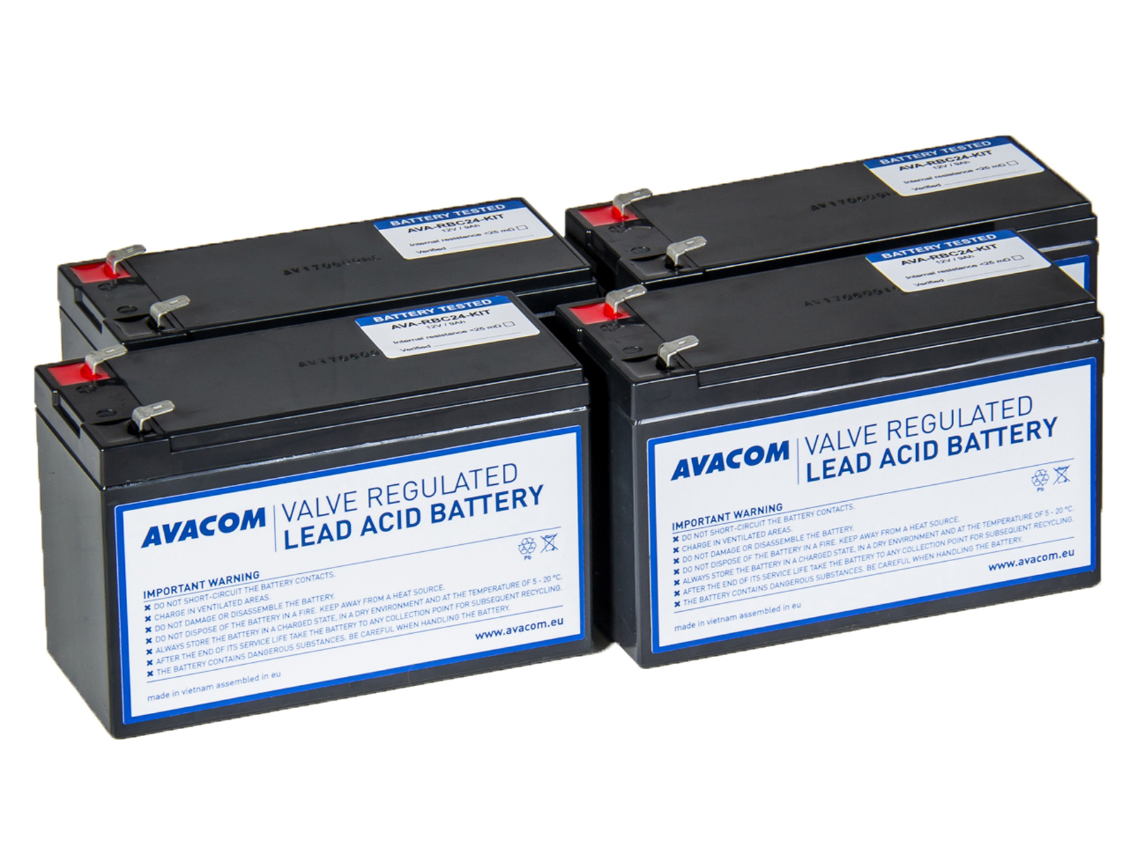 Baterie Avacom RBC24 bateriový kit pro renovaci (pouze akumulátory, 4ks)  - neoriginální