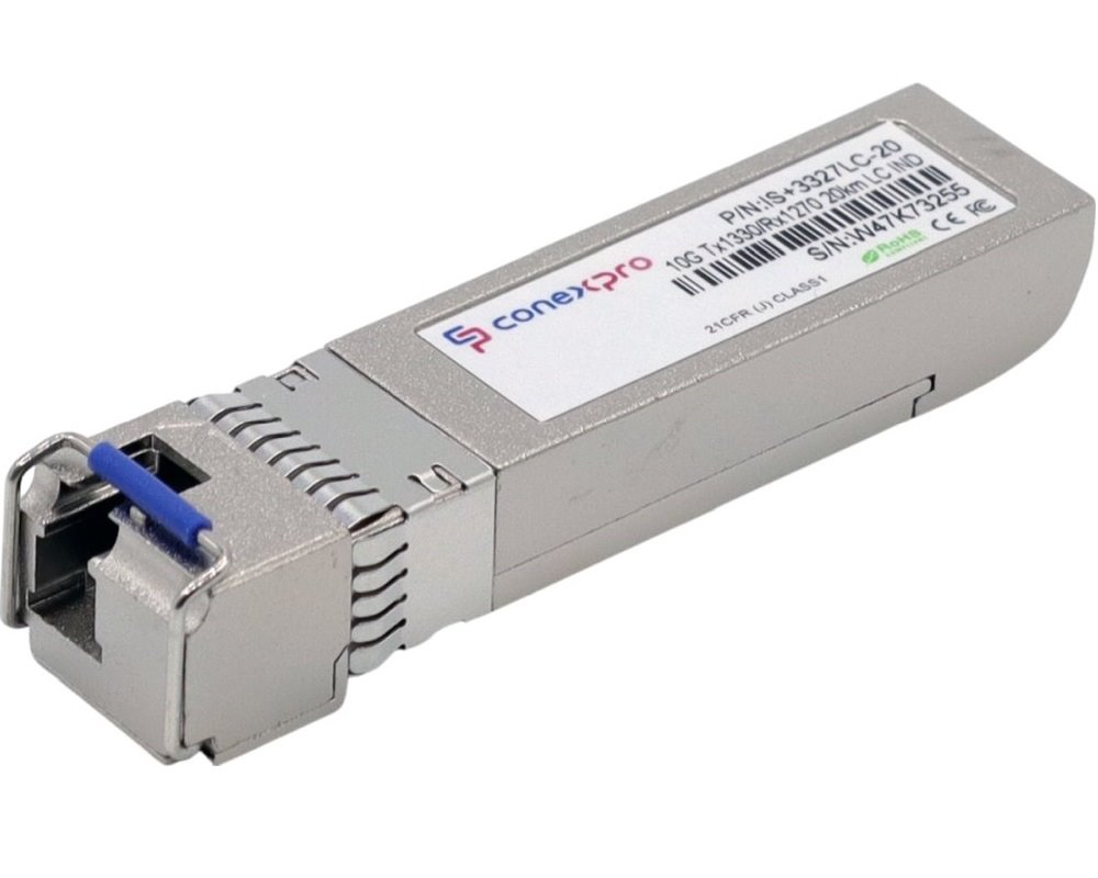 Conexpro 10G SFP+ průmyslový optický modul, WDM/BiDi, SM, Tx1330/Rx1270nm, 20km, 1x LC, DDM