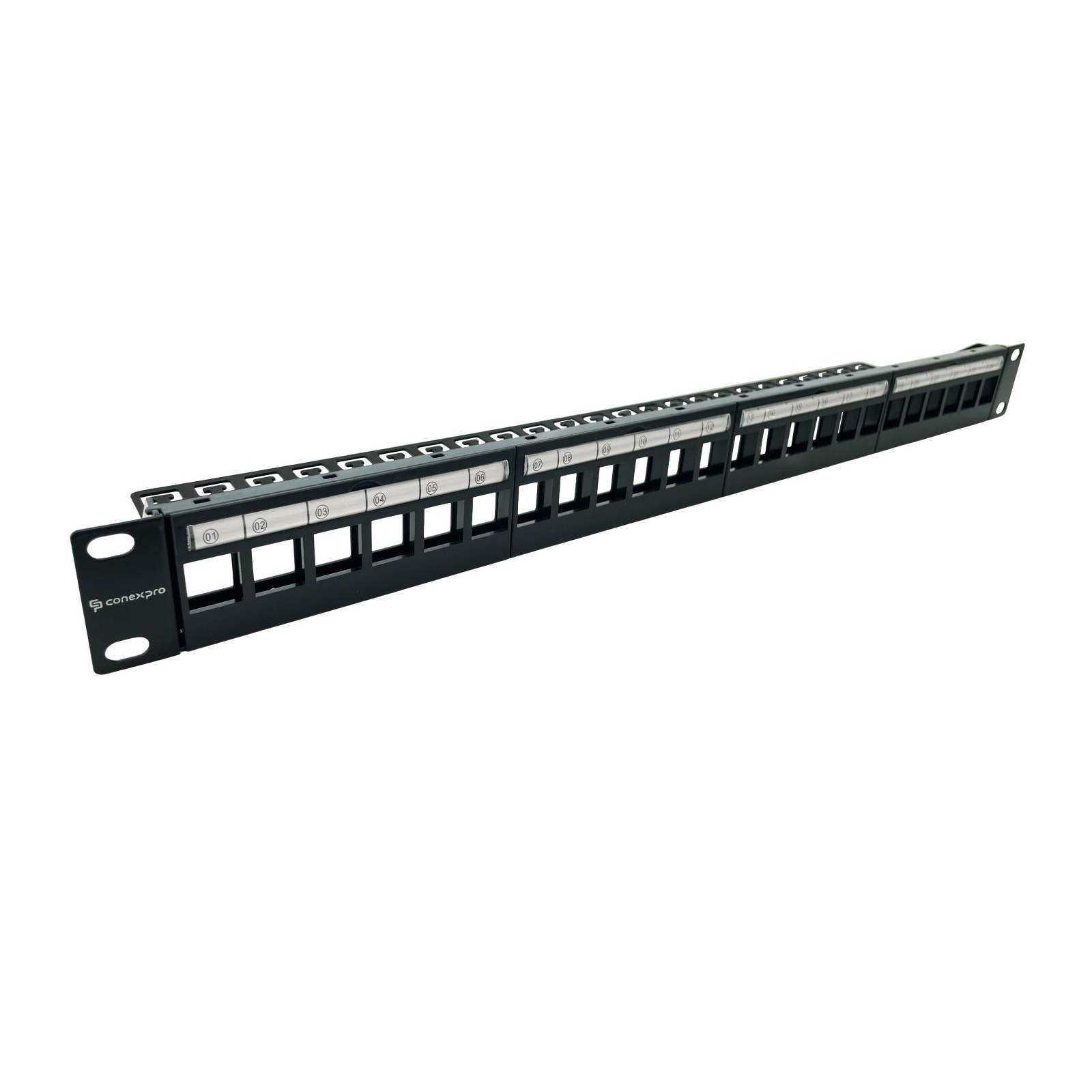 Conexpro 19" modulární neosazený patch panel UTP, 24 portů, 1U, neosazený