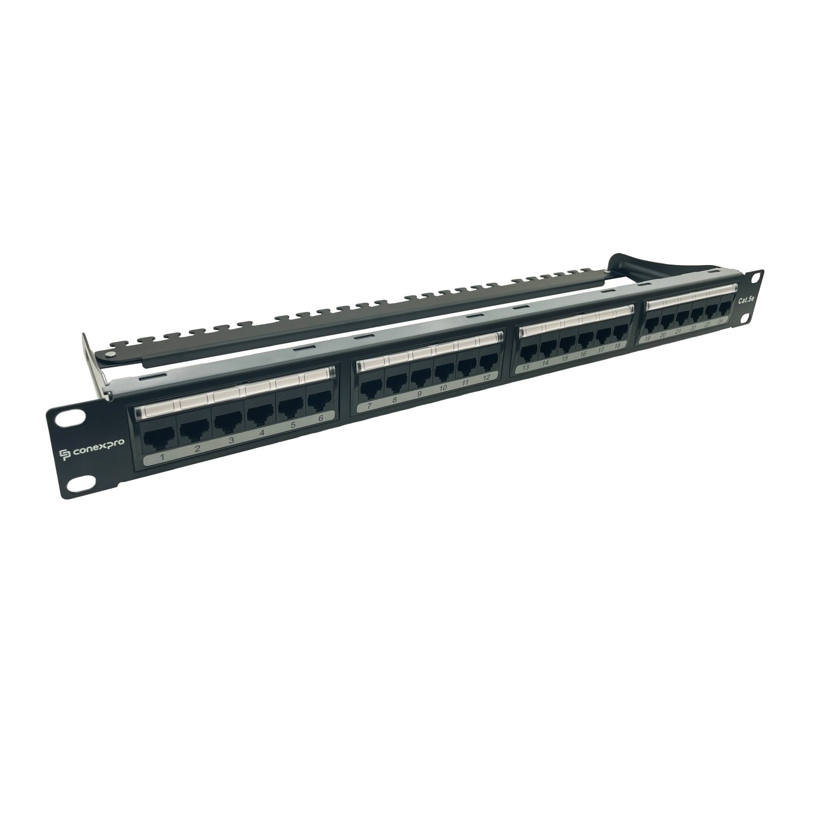Conexpro 19" patch panel UTP, CAT5E, 24 portů, 1U