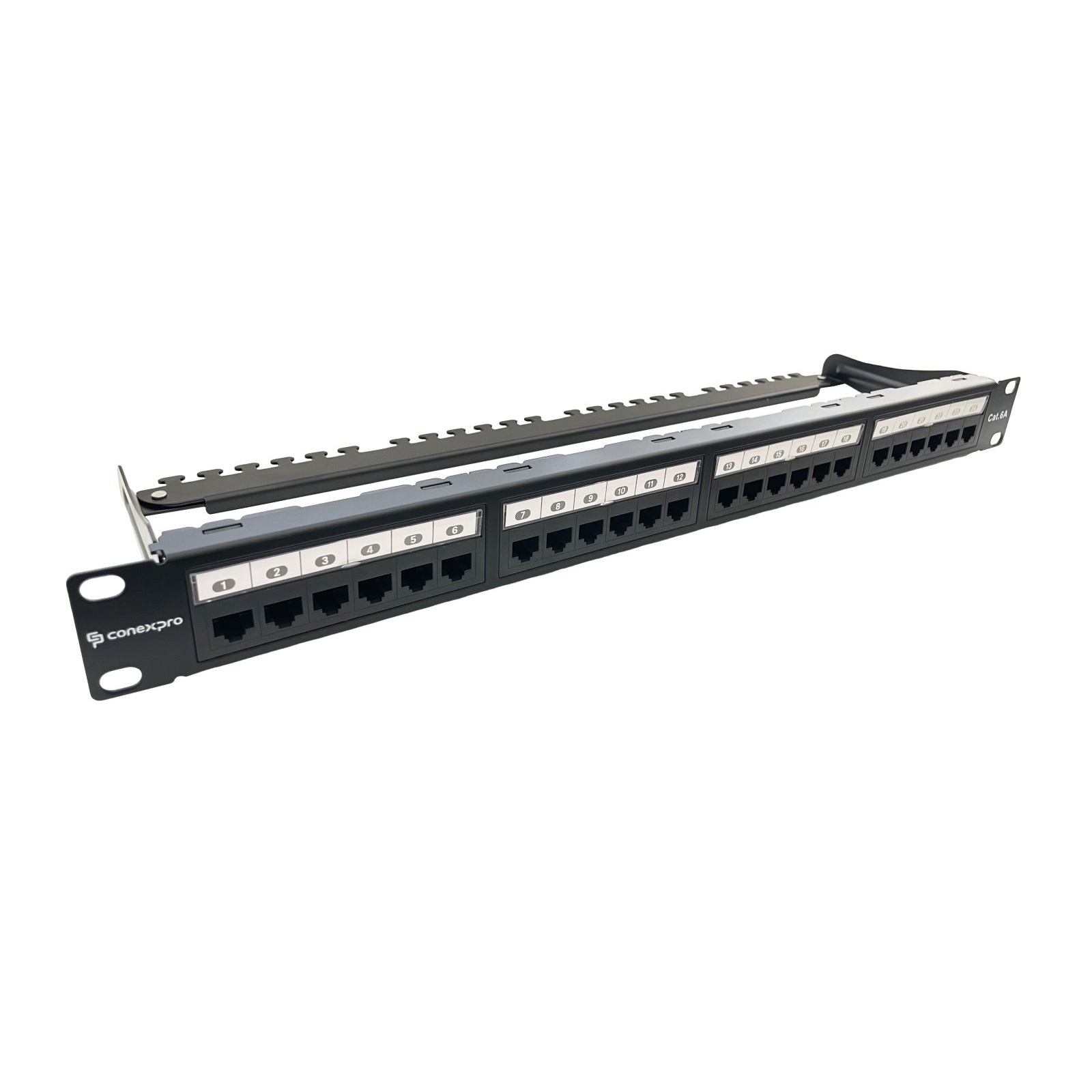 Conexpro 19" patch panel UTP, CAT6A, 24 portů, 1U