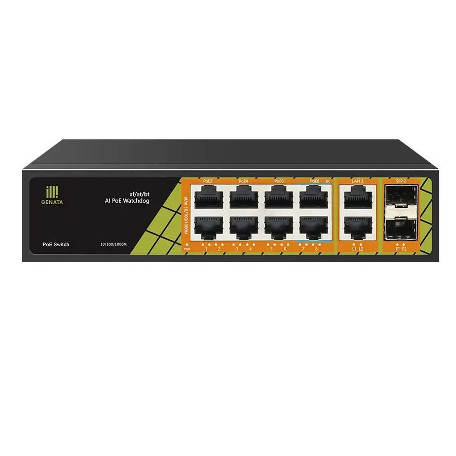 Conexpro GNT-P1012G6, PoE switch, 10x LAN, 8x PoE, 2x SFP