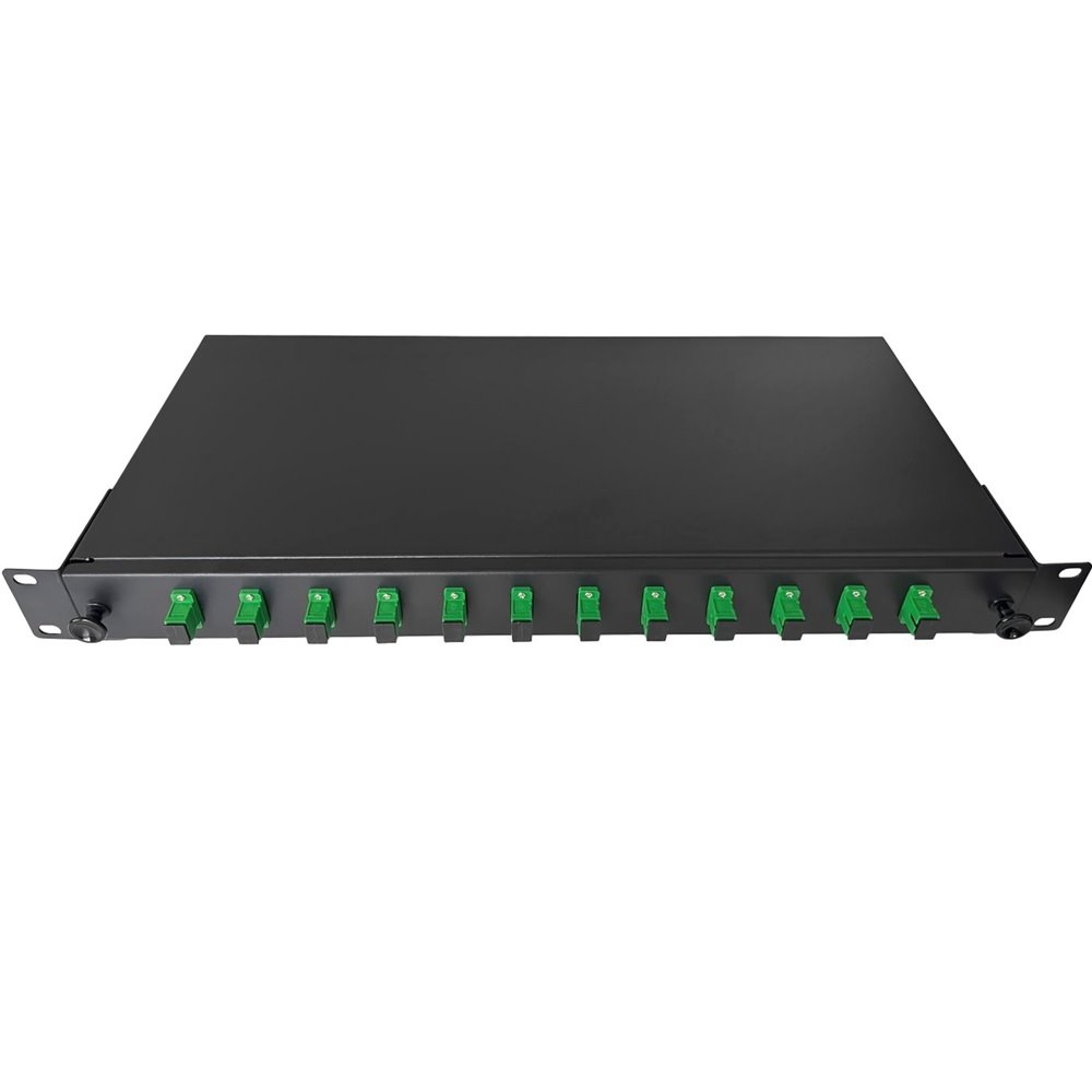 Conexpro optická vana s 12x SC/APC simplex adaptéry a kazetou, 1U, 19"