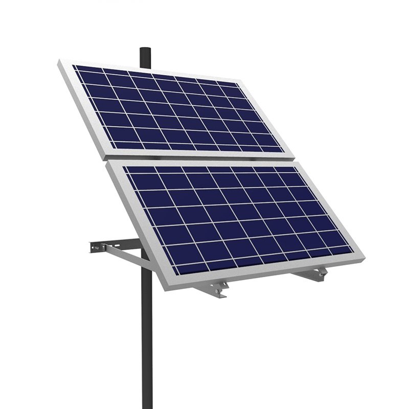 Držák 2 kusů solárních panelů na stožár, sloup