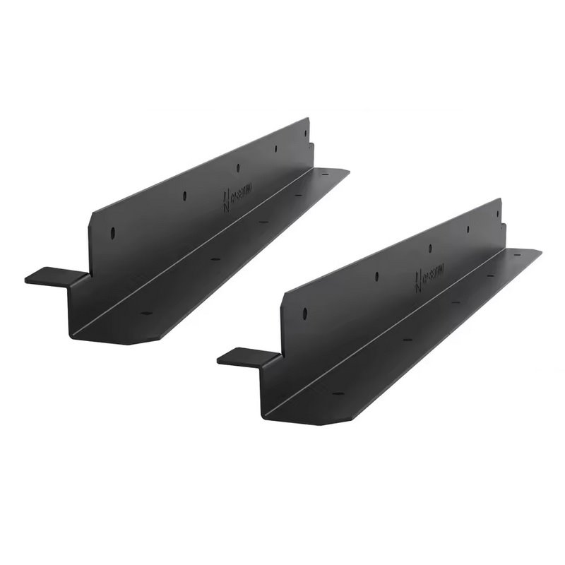 Držák kovový 57 cm pro uchycení solárních panelů, černý (2 ks sada)