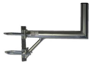 Držák na stožár 35/20cm, 2 třmeny, se vzpěrou-vinkl, p.42mm, R100, přísl.