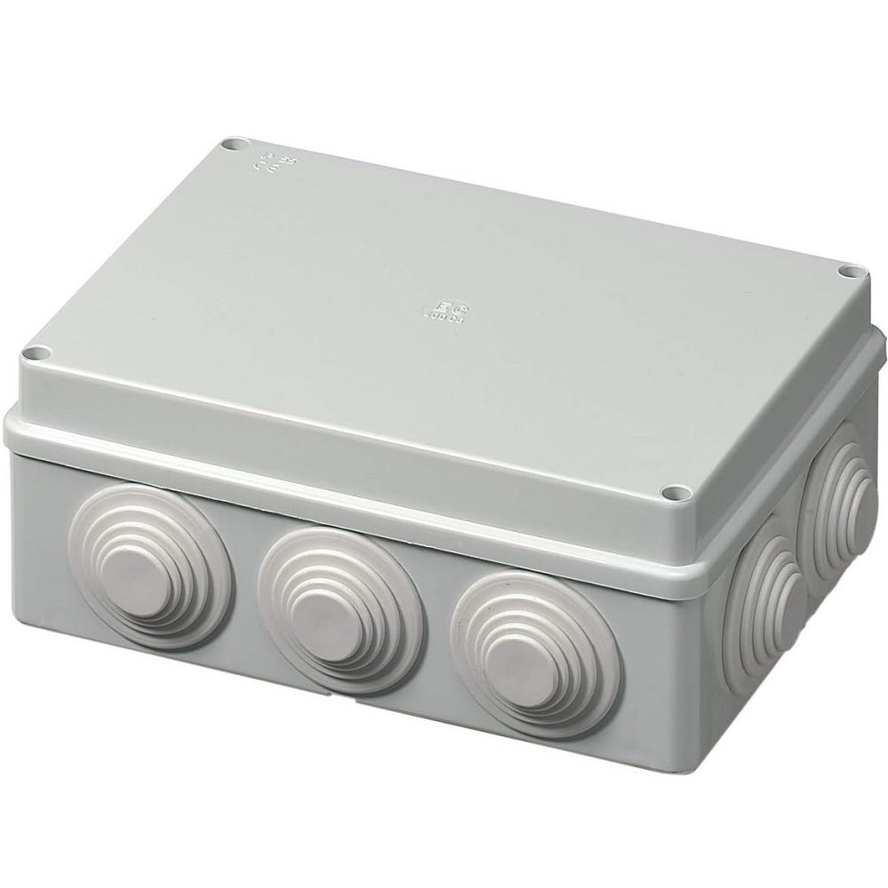 ElettroCanali EC400C6 spojovací krabice, 190x140x70mm, IP55, stupňovité průchodky