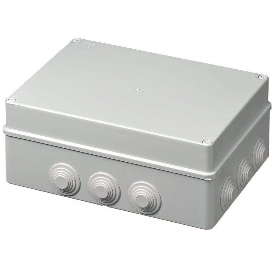 ElettroCanali EC400C8 spojovací krabice, 300x220x120mm, IP55, stupňovité průchodky
