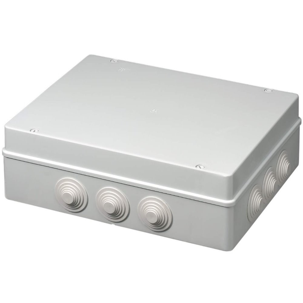 ElettroCanali EC400C9 spojovací krabice, 380x300x120mm, IP55, stupňovité průchodky