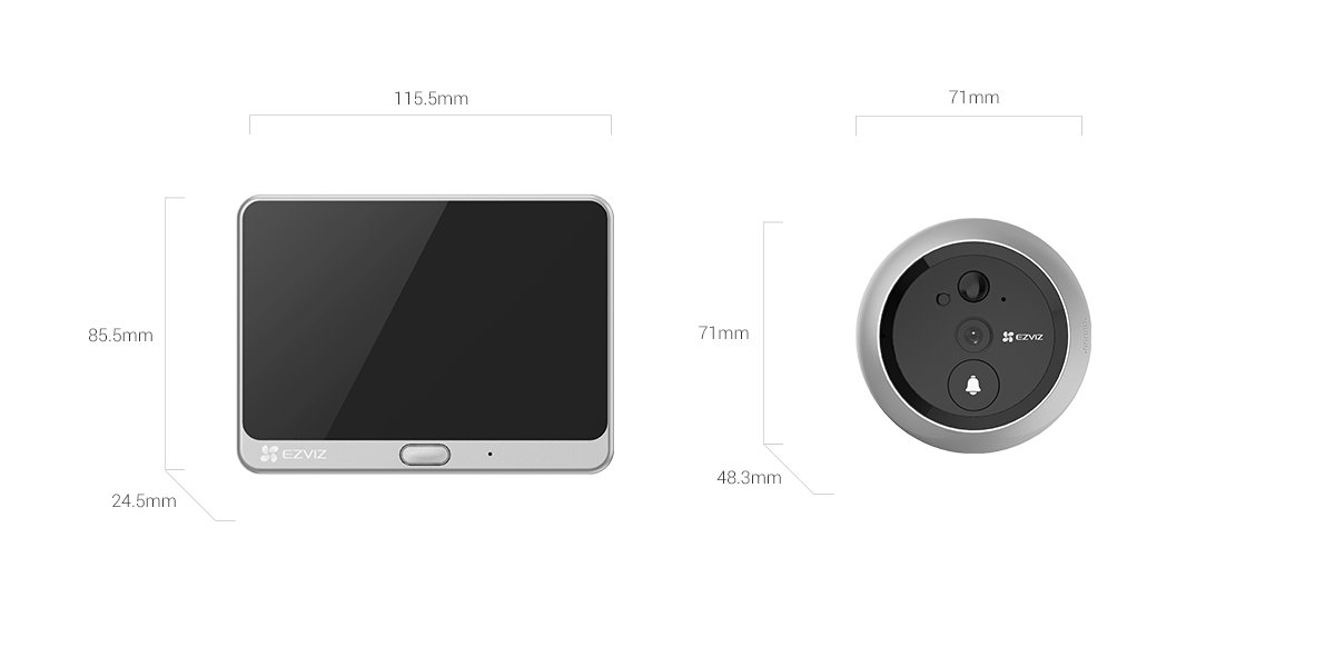 Ezviz DP2C Dveřní Videotelefon - CS-DP2C-A0-6E2WPFBS | ABCTECH ...