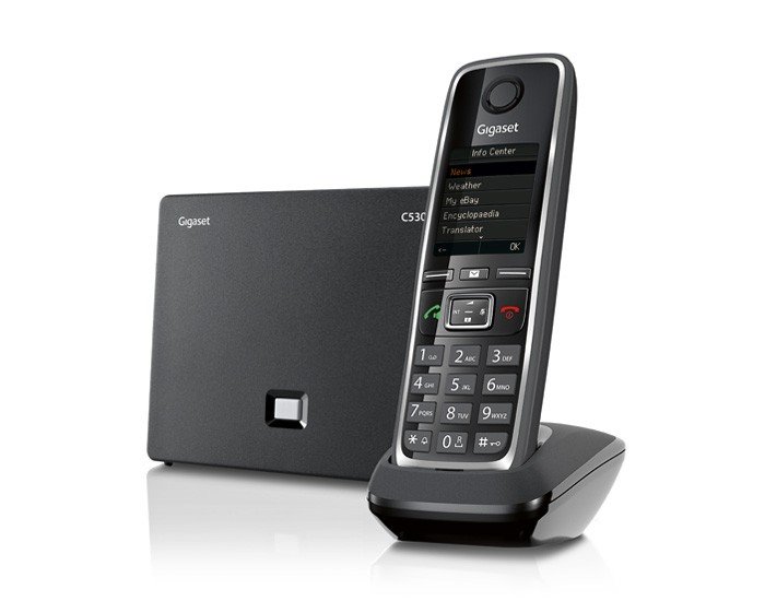Gigaset C530 IP bezdrátový IP telefon, Barva černá