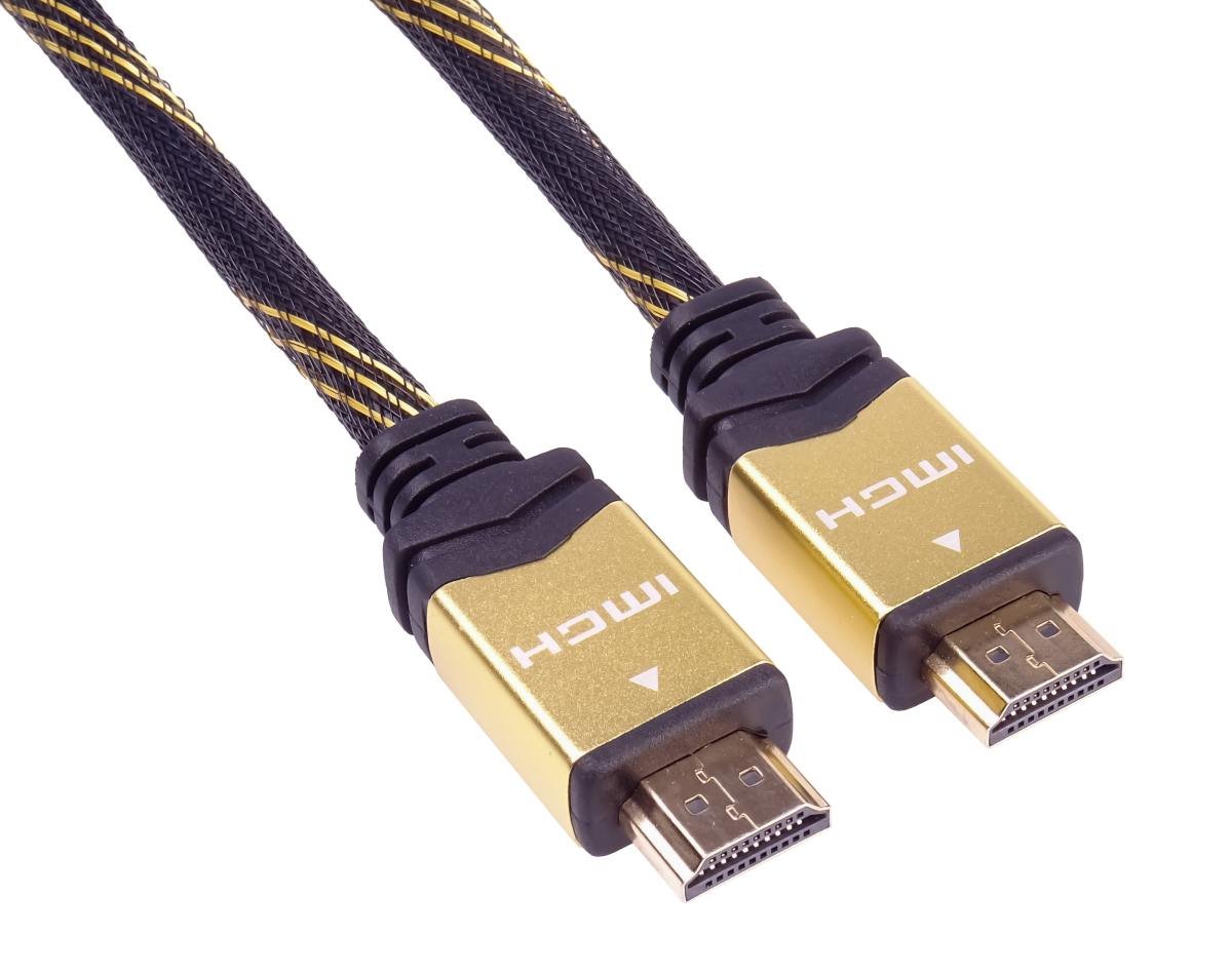 Kabel PremiumCord GOLD HDMI 1,5m High Speed + Ethernet, zlacené konektory