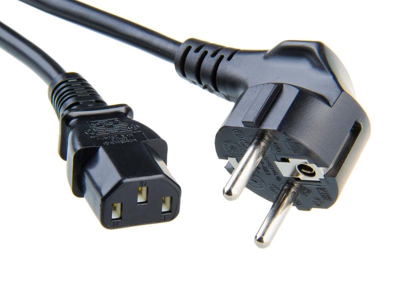 Kabel síťový napájecí 230V, délka 1m (pro zdroj, monitor)