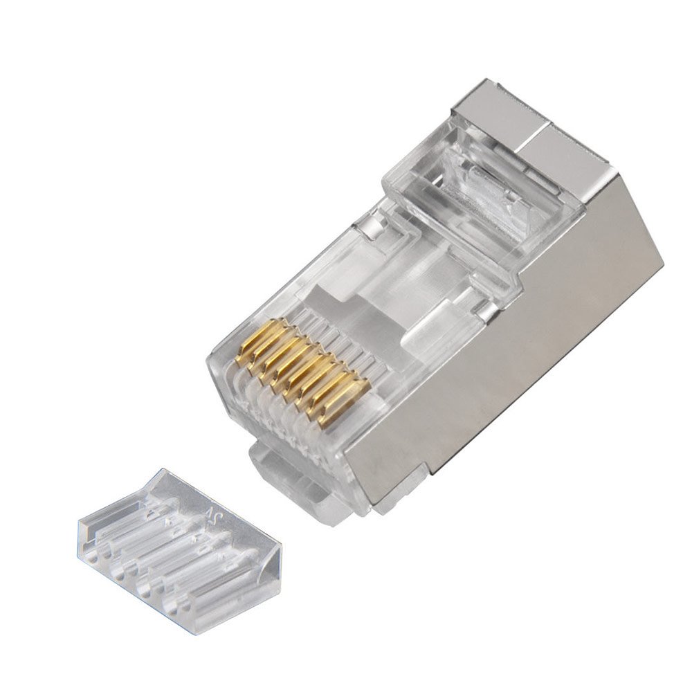 Konektor FTP RJ45, CAT.6e, 8p8c, drát, dvojdílný, 50micron