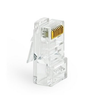 Konektor RJ45 UTP 8p8c, Cat 5e, drát, 50micron