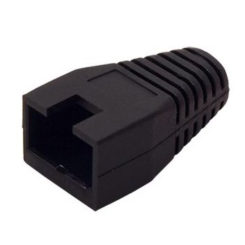 Krytka konektoru RJ45 s výřezem, černá