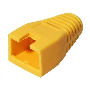 Krytka konektoru RJ45 s výřezem, žlutá