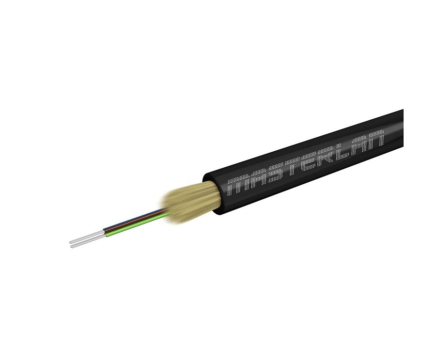 Masterlan DROPX optický kabel - 4vl 9/125, SM, LSZH, černá, G657A2, 1m