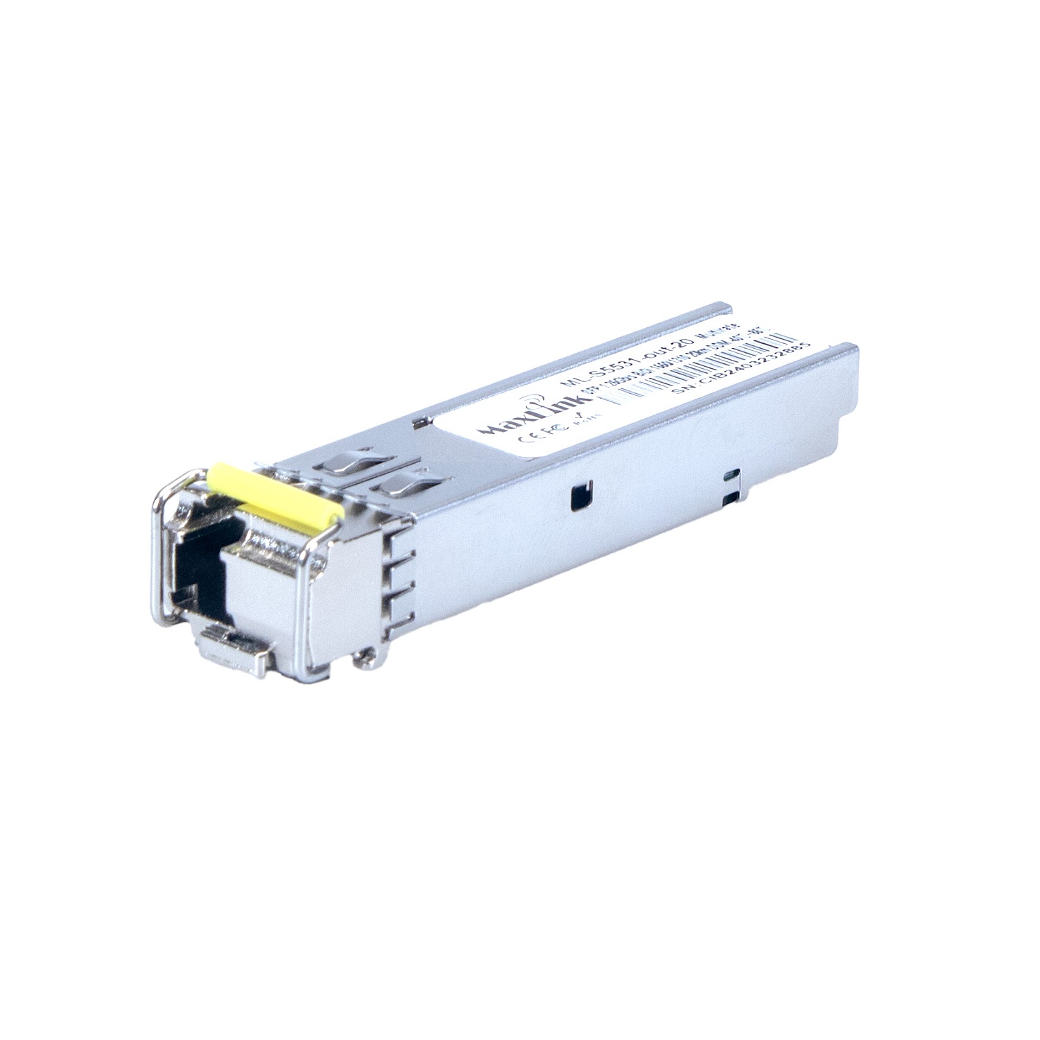 MaxLink 1.25G SFP optický modul, průmyslový -40°C +85°C, WDM(BiDi), SM, Tx 1550/Rx1310nm, 20km, 1x LC konektor, DDM