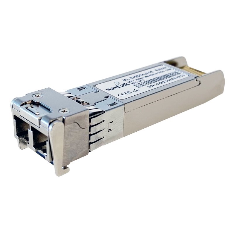 MaxLink 10G SFP+ optický modul, MM, 850nm, 300m, průmyslový -40C+85C, 2x LC konektor, DDM