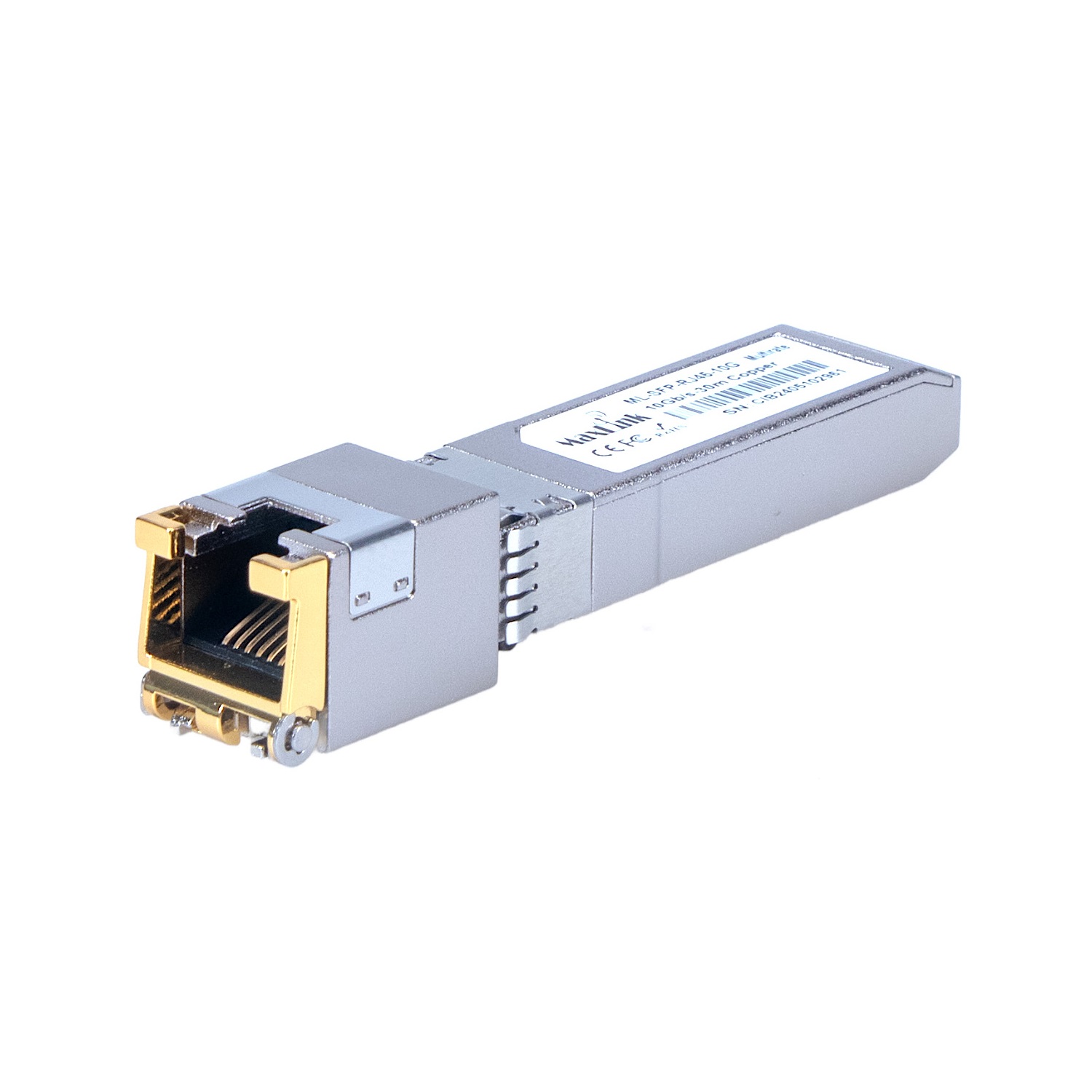 MaxLink SFP+ 10G metalický modul, RJ-45, 30m, 10Gbps