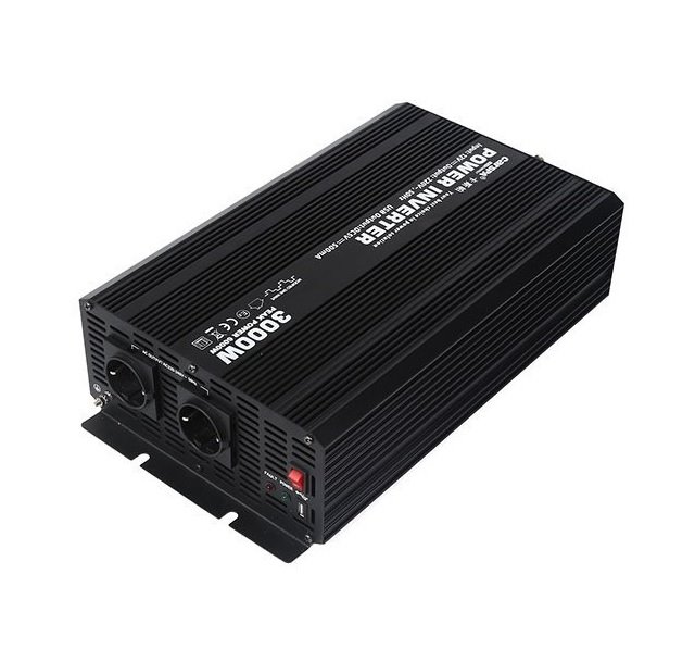 Měnič napětí Carspa CAR3KU-24 - POUŽITÉ, 24V/230V+USB 3000W, modifikovaná sinus