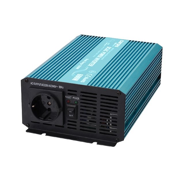 Měnič napětí Carspa P600-12, 12V/230V 600W čistá sínusovka